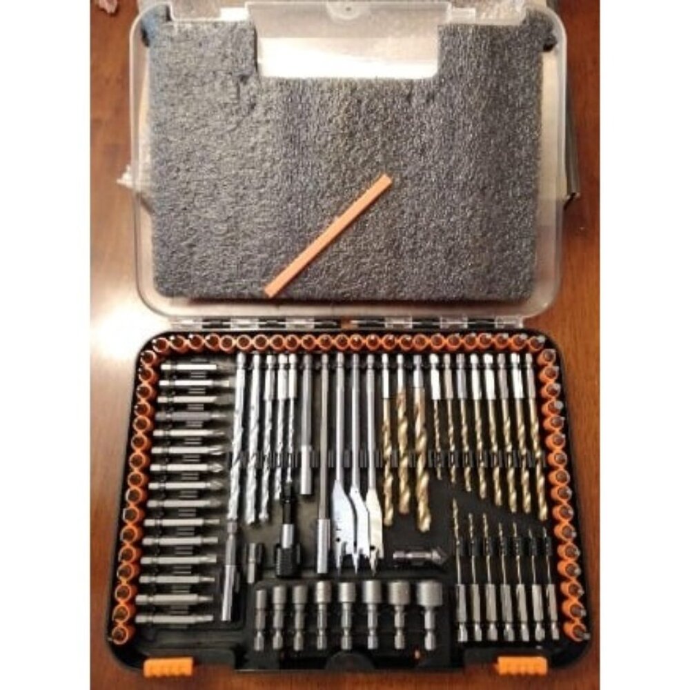 New Drill Bit Set, 112-Pieces 1/4" Hex Shank Impact Driver Bits